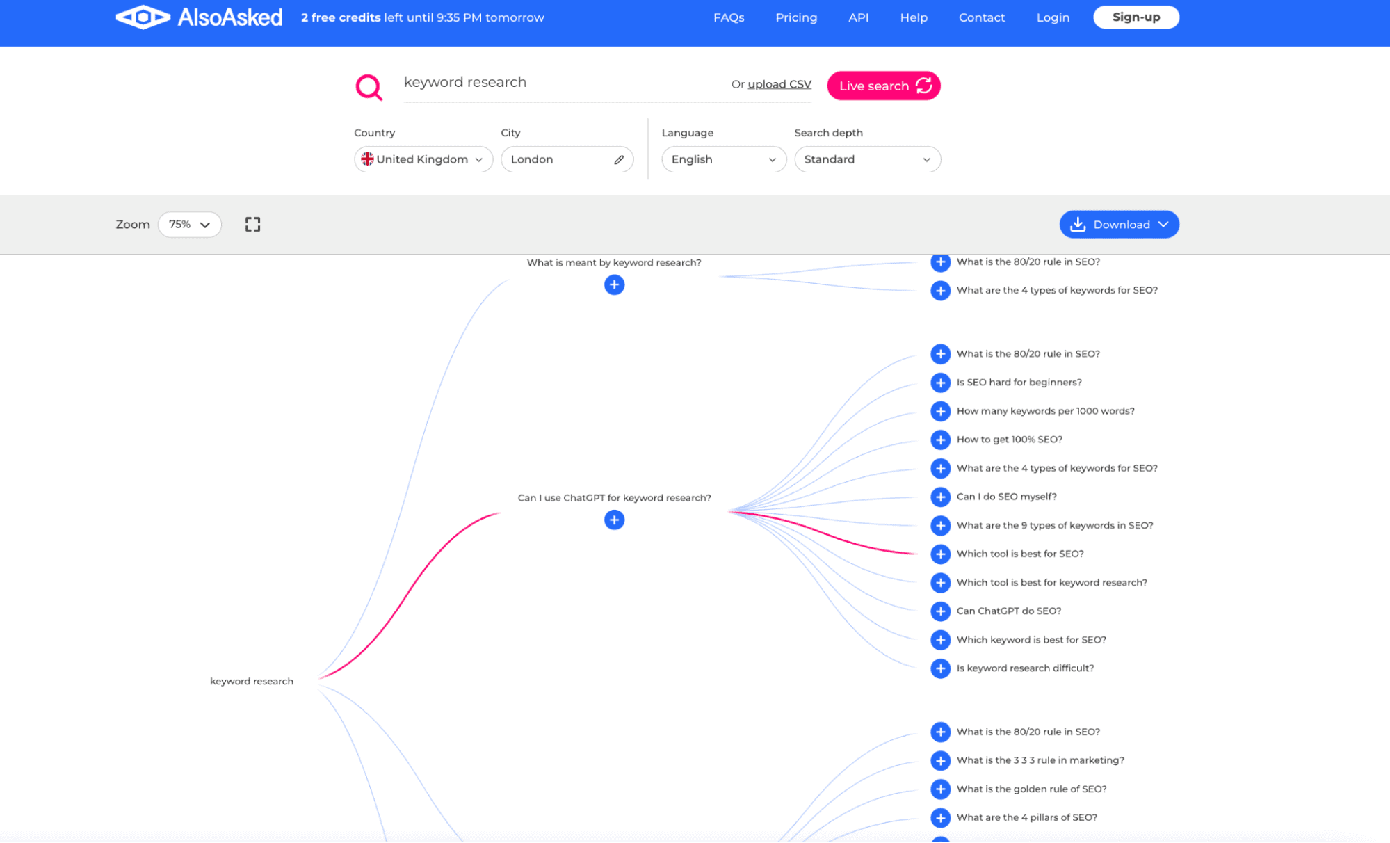 AlsoAsked tool