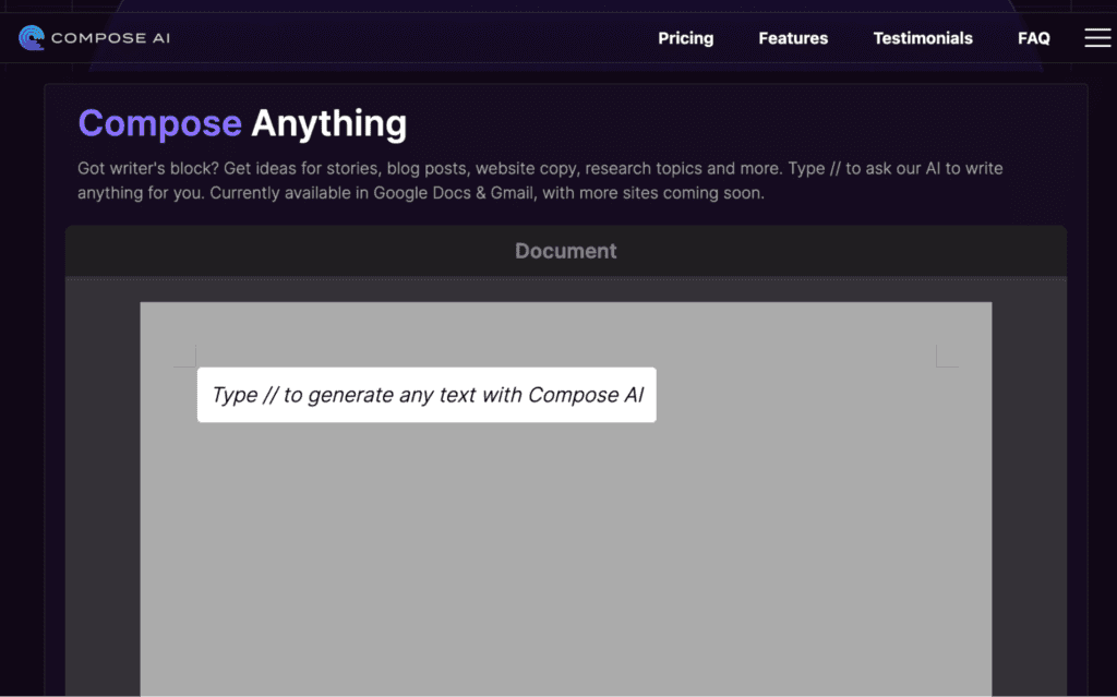 Compose AI tool