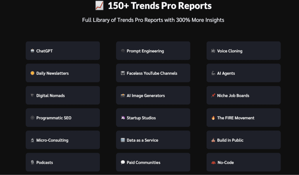 Trends.vc tool