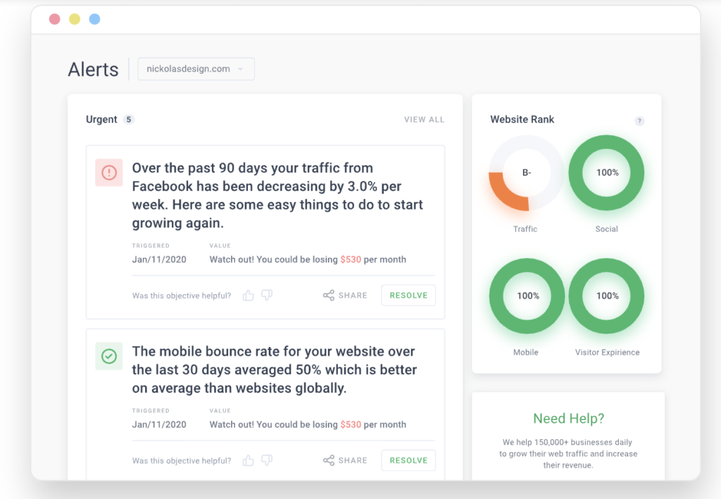 Diib tool alerts
