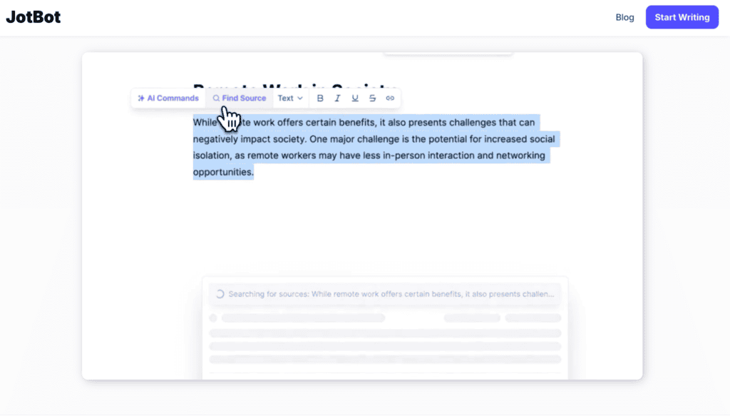 Jotbot dashboard