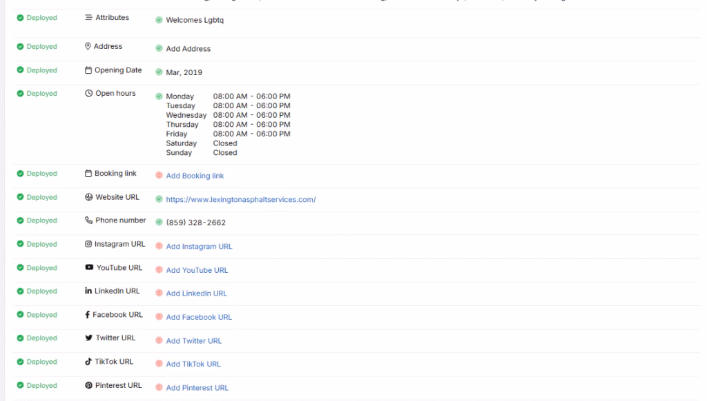 business information in GBP