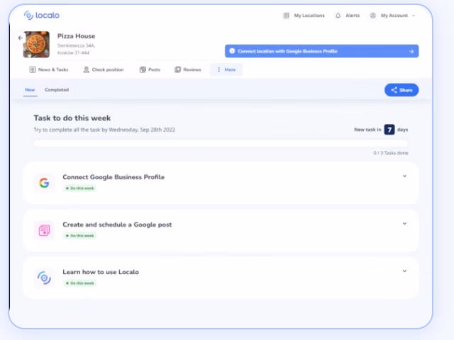 localo checklist feature
