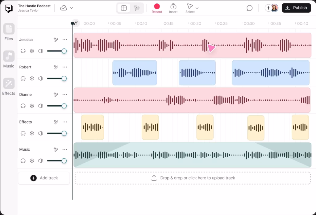podcastle dashboard