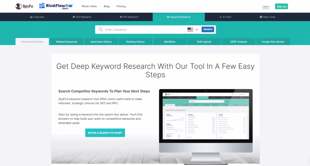 SpyFu Keyword Tools